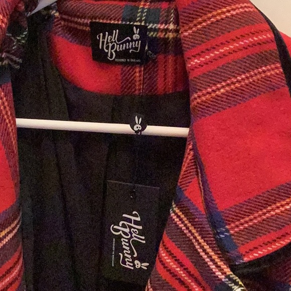 ModCloth by Hell Bunny Sending Plaid Tidings Coat! - Picture 4 of 12